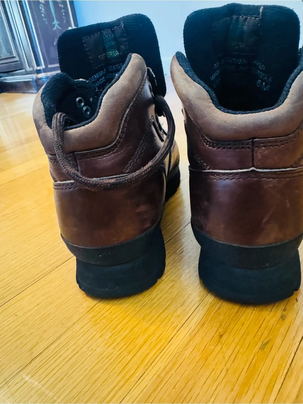 Vintage Timberland 95311 Brown Leather Trail Hiking Boots Size 6M Made Thailand
